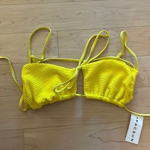 Yellow Pacsun Bathing Suit Top